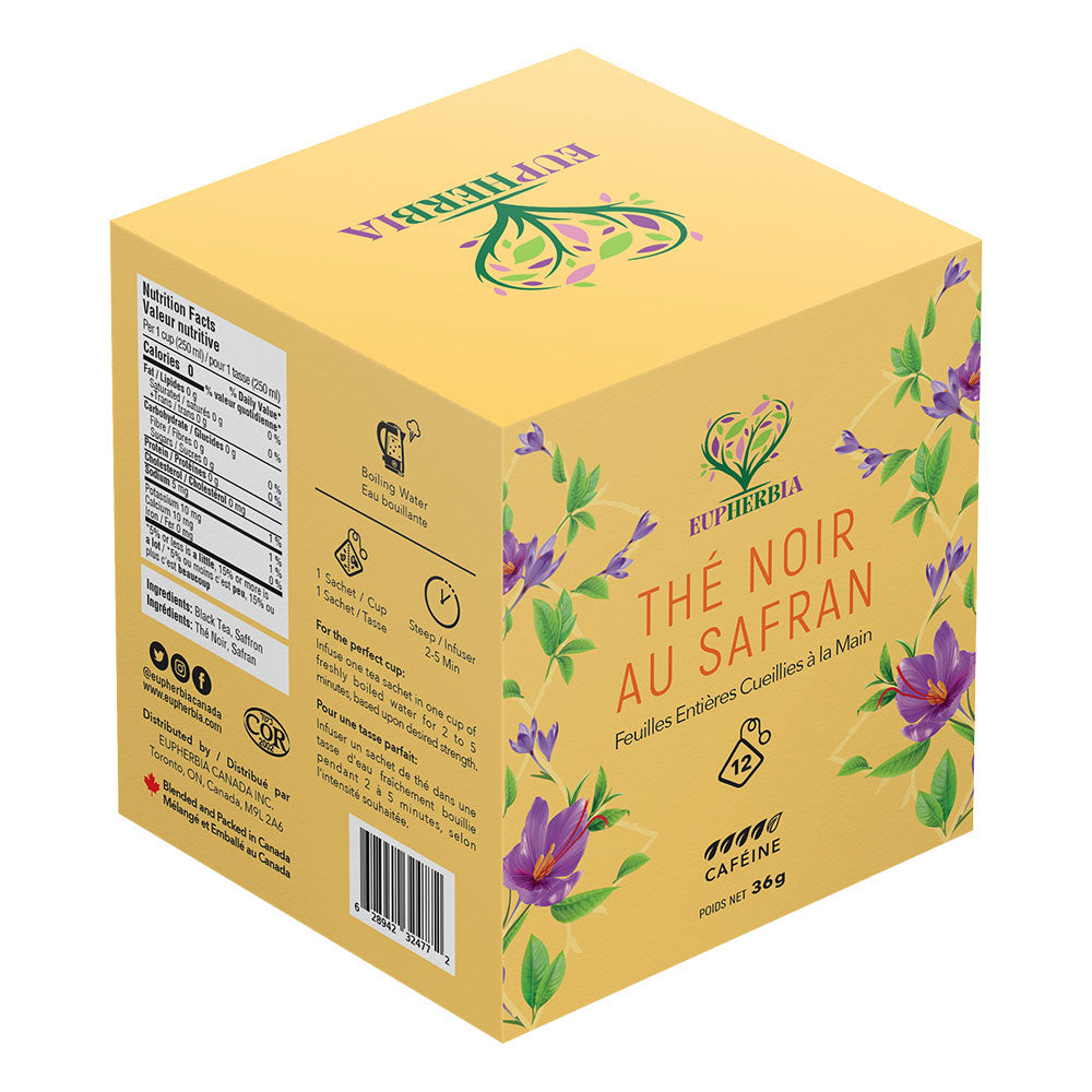 Thé Noir au Safran en sachets - Pack de 12 sachets