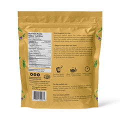 Thé Noir au Safran - Feuilles Entières, Enrichi en Safran - 227 g, Sachet Refermable