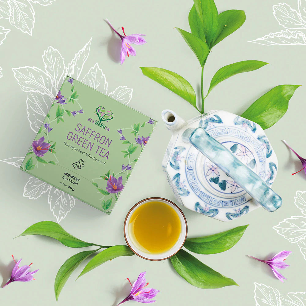 Thé vert au Safran en Sachets - Pack de 12 sachets