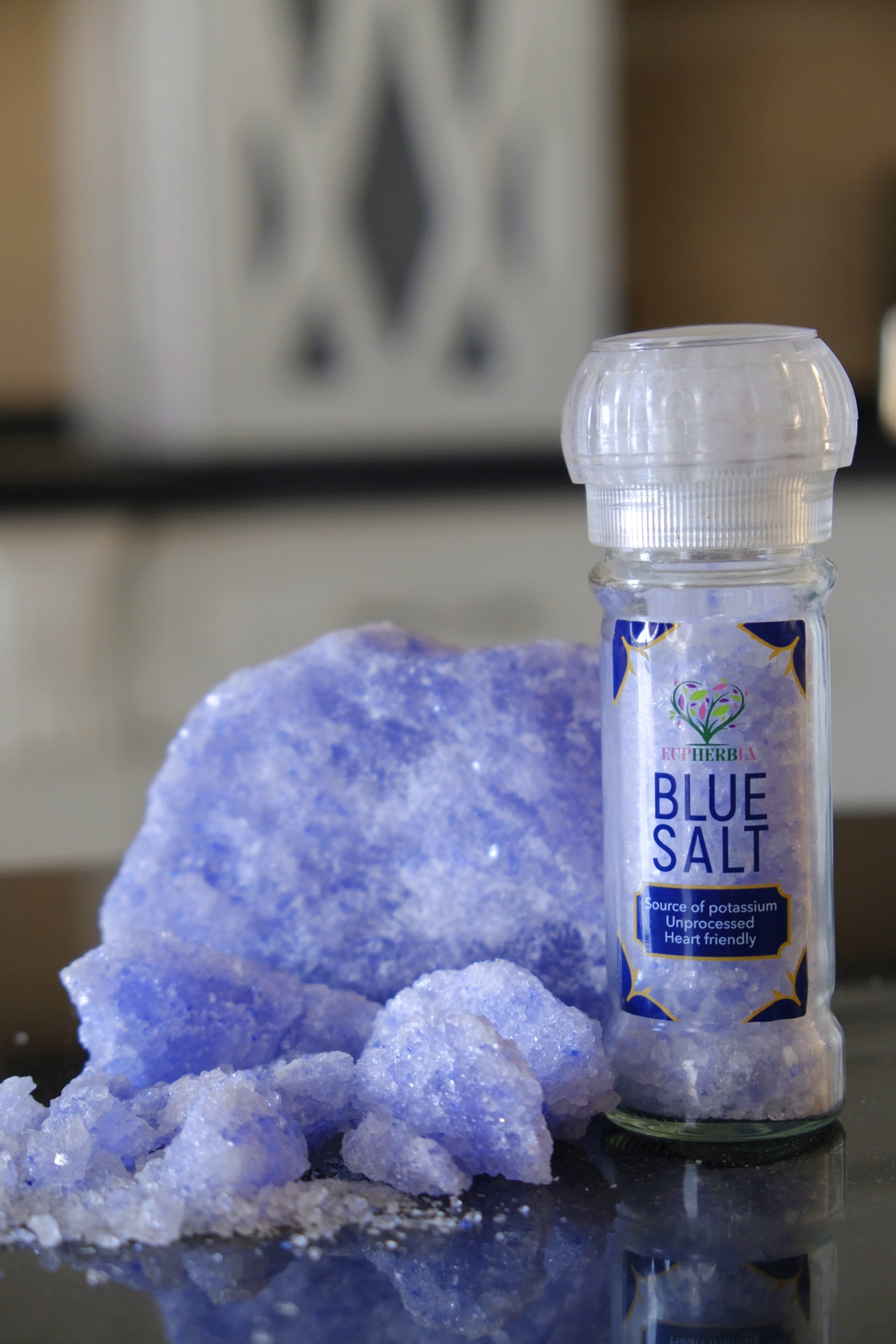 Sel Bleu Gros Grains - 100 g, Moulin Rechargeable