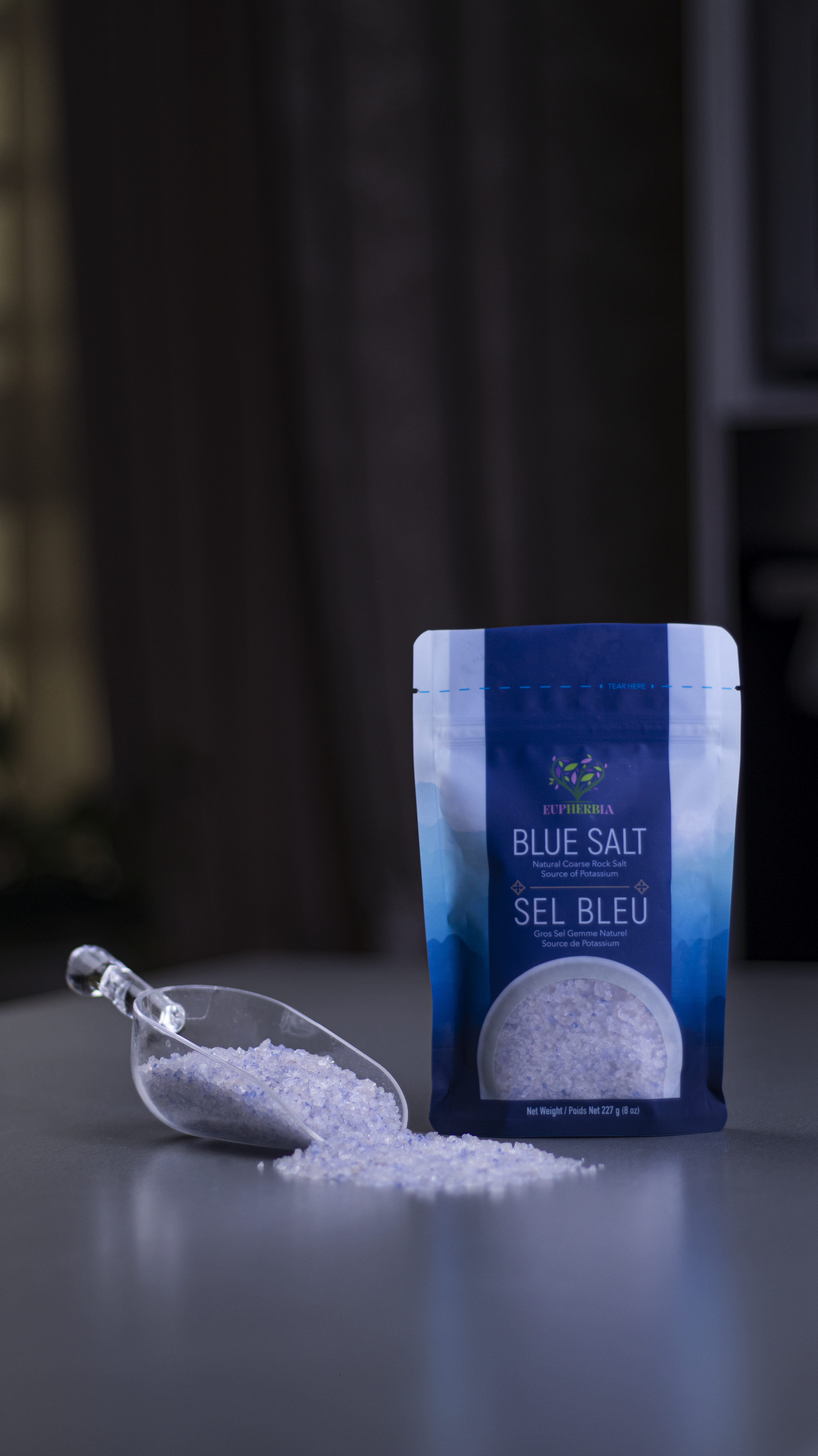 Sel Bleu Gros Grain - 227 g, Sachet Refermable
