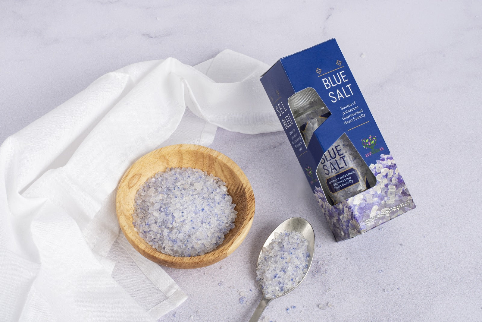 Sel Bleu Gros Grains - 100 g, Moulin Rechargeable